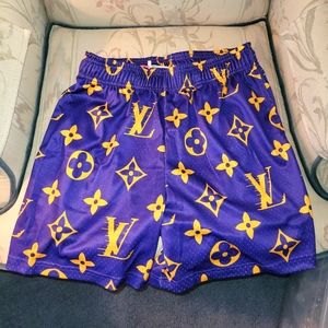 Bravest studios louis vuitton purple and gold shorts size medium in men’s